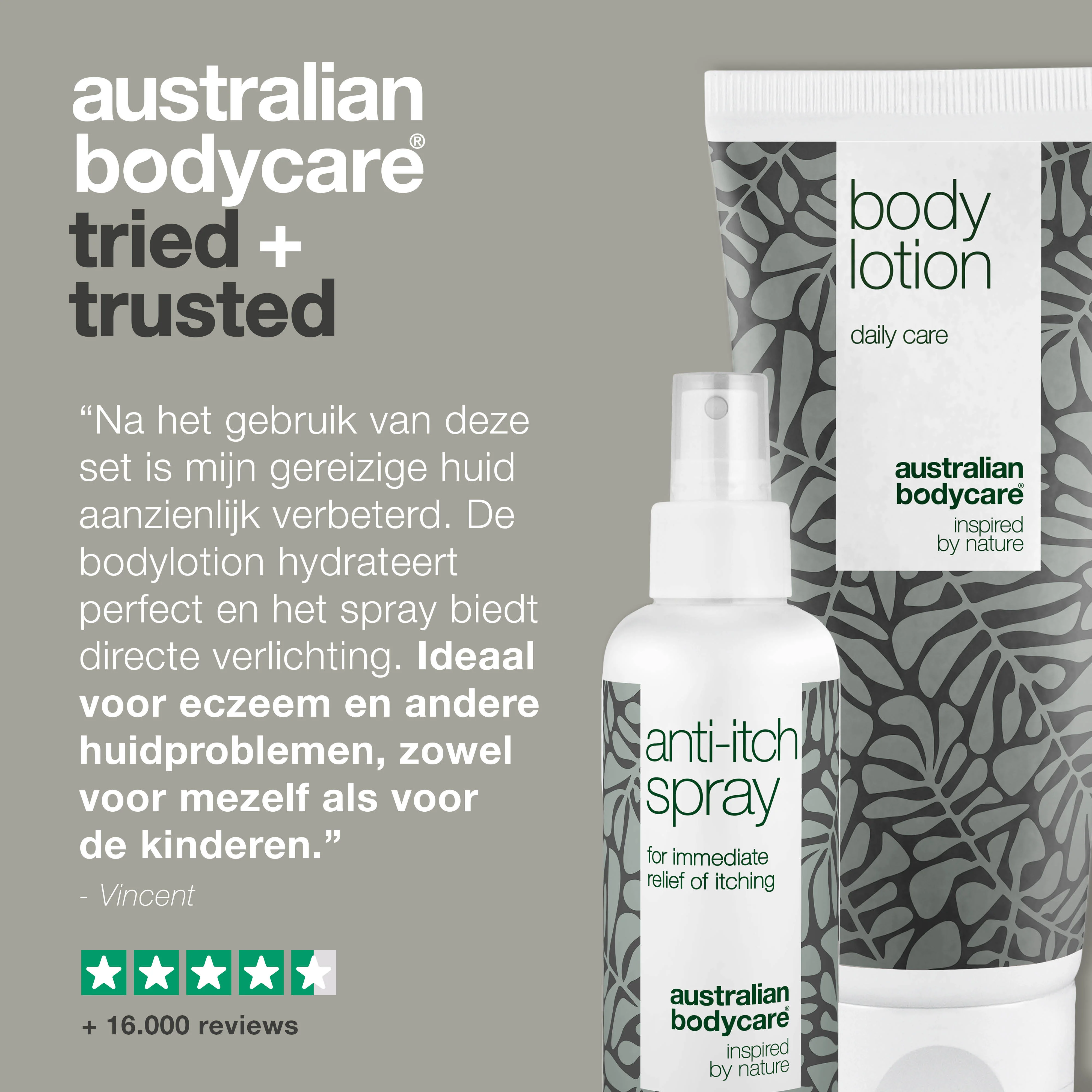 Pakket met 2 producten voor jeuk op het lichaam — Set voor de verzorging van een jeukende huid op het lichaam - Image 5