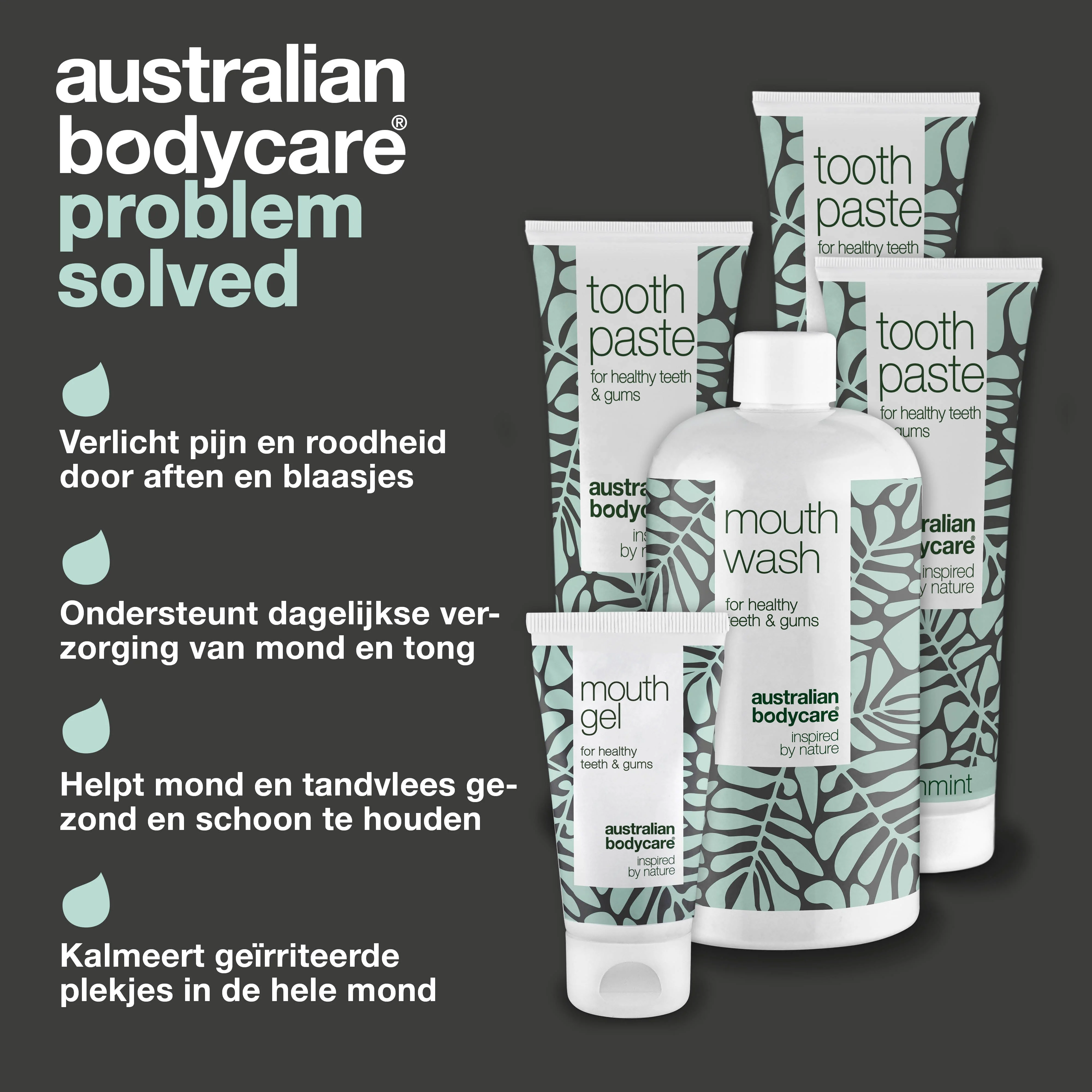 Pakket met 5 producten voor dagelijkse verzorging van blaasjes in mond of op tong — Voor de dagelijkse verzorging van aften in de mond en op de tong - Image 3