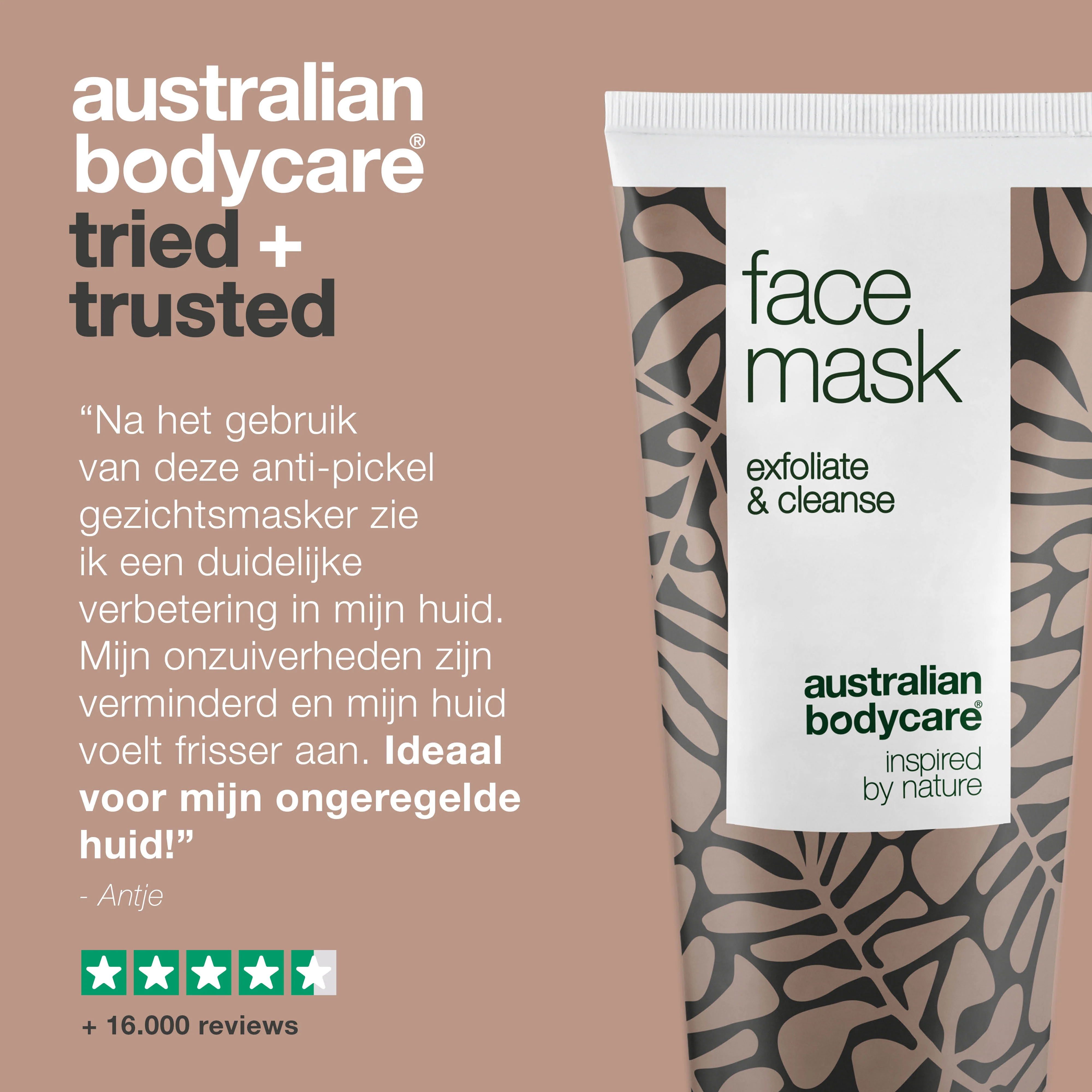 Anti-Puistjes Gezichtsmasker — Kleimasker gezichtsscrub tegen mee-eters en puistjes - Image 5