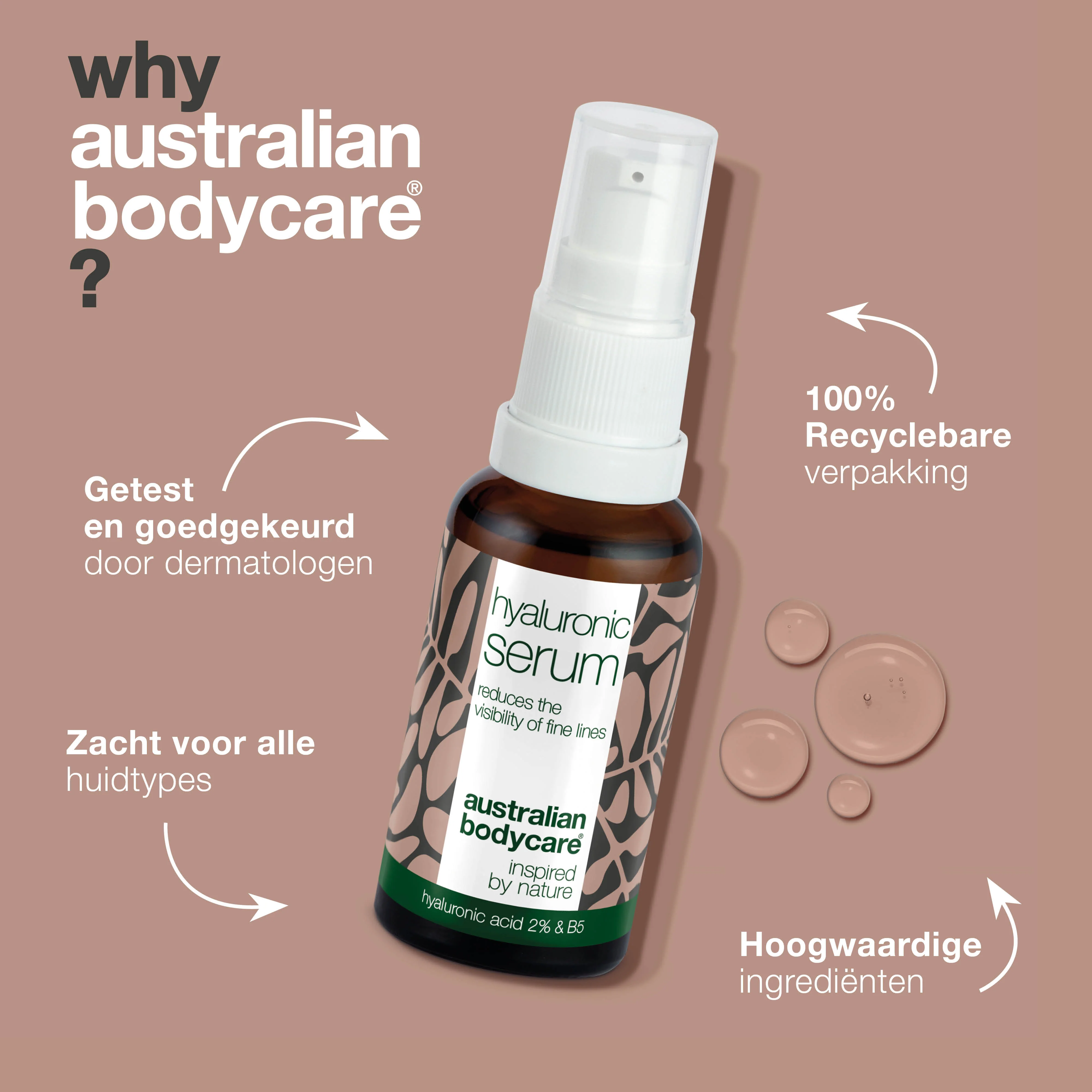 Hyaluronzuur Serum 2% – Intense vochtboost met B5 — Hyaluronzuur Serum 2% hydrateert diep, vermindert fijne lijntjes en laat de huid zacht en vol aanvoelen. Geschikt voor alle huidtypes. - Image 4