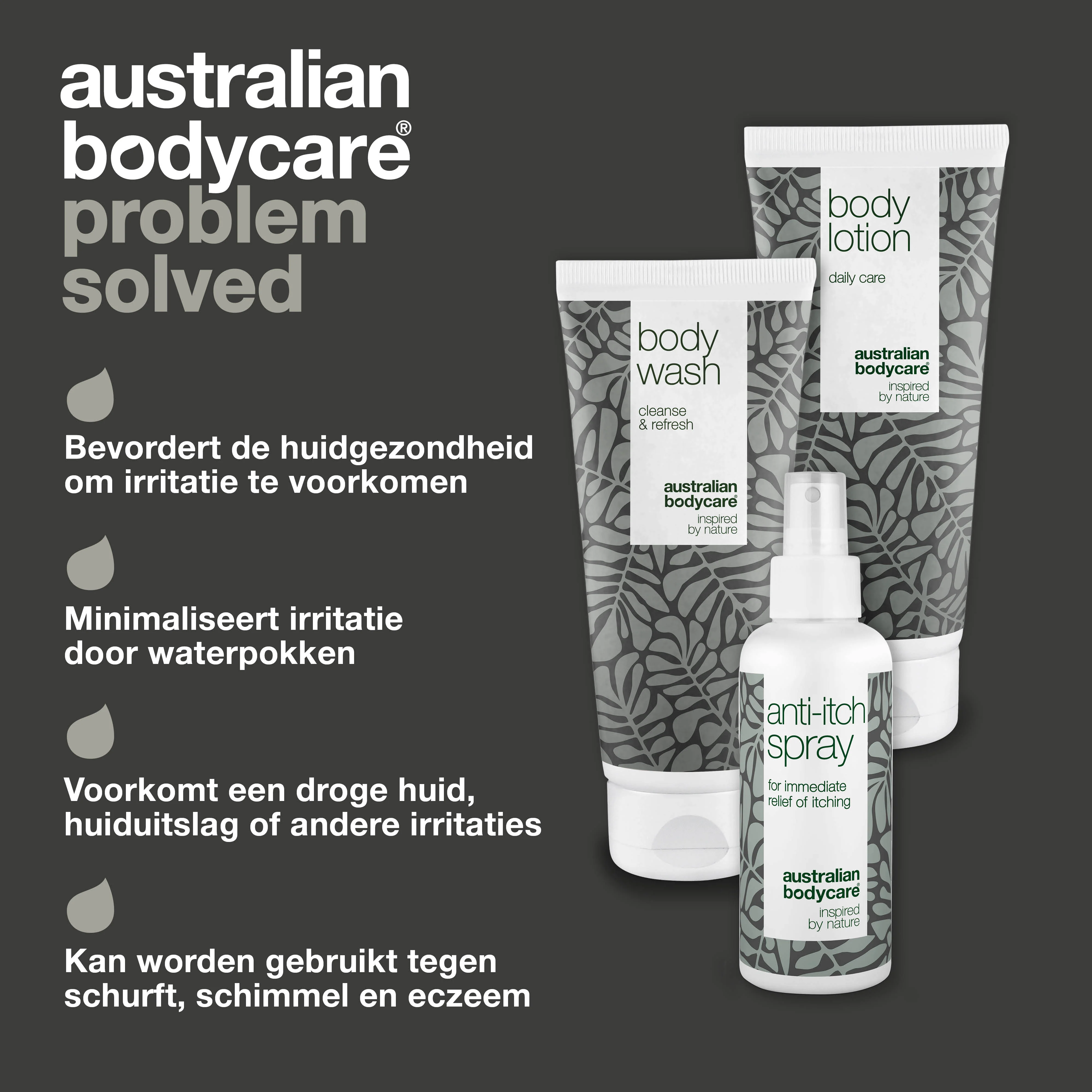 Een pakket met 3 producten bij jeukend gevoel op het lichaam — Kalmerende producten voor een droge en ruwe huid - Image 3