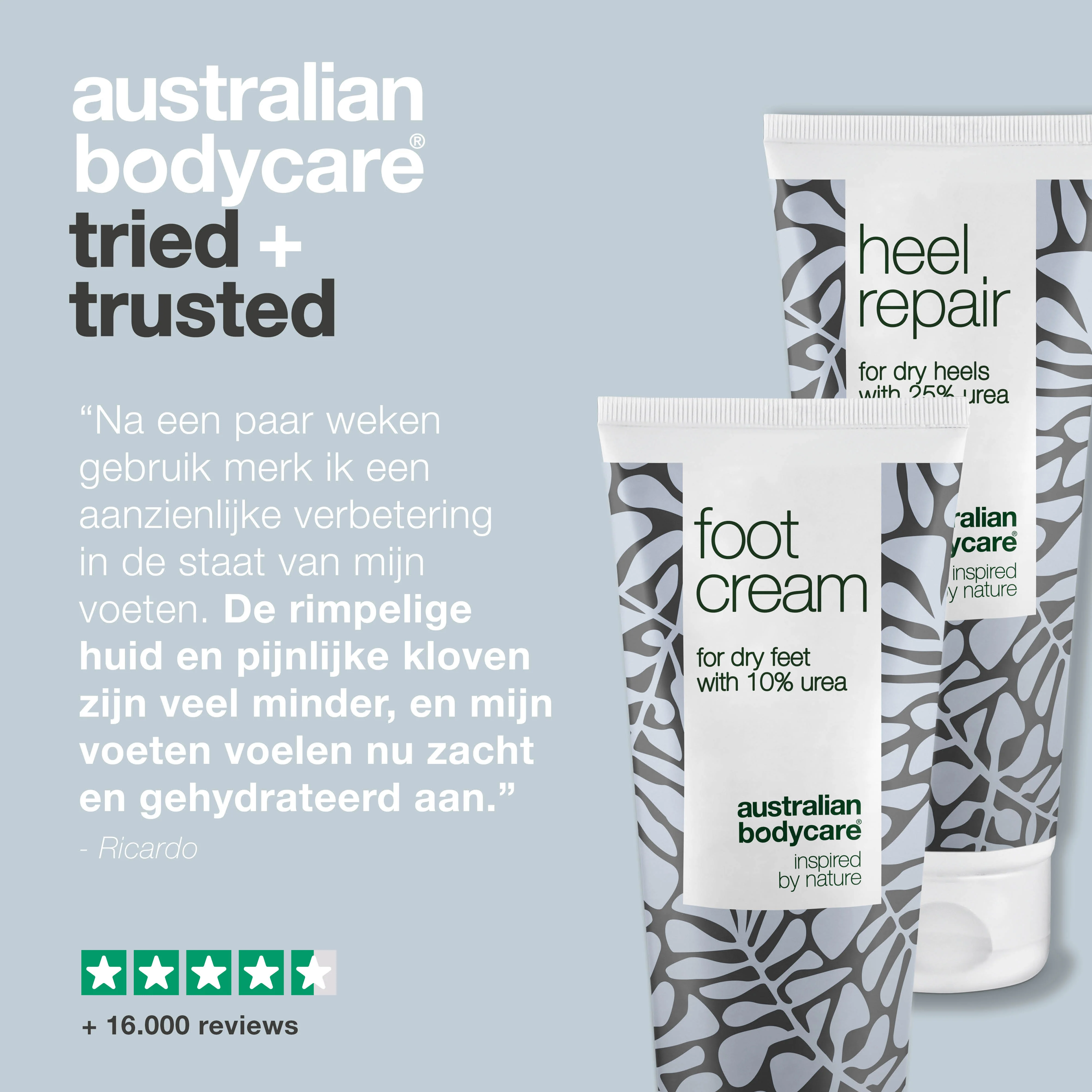 Pakket voor eelt op de voeten en hielen — Voetcrème en hielklovencrème met ureum en Tea Tree Olie tegen droge voeten en hielscheuren - Image 5