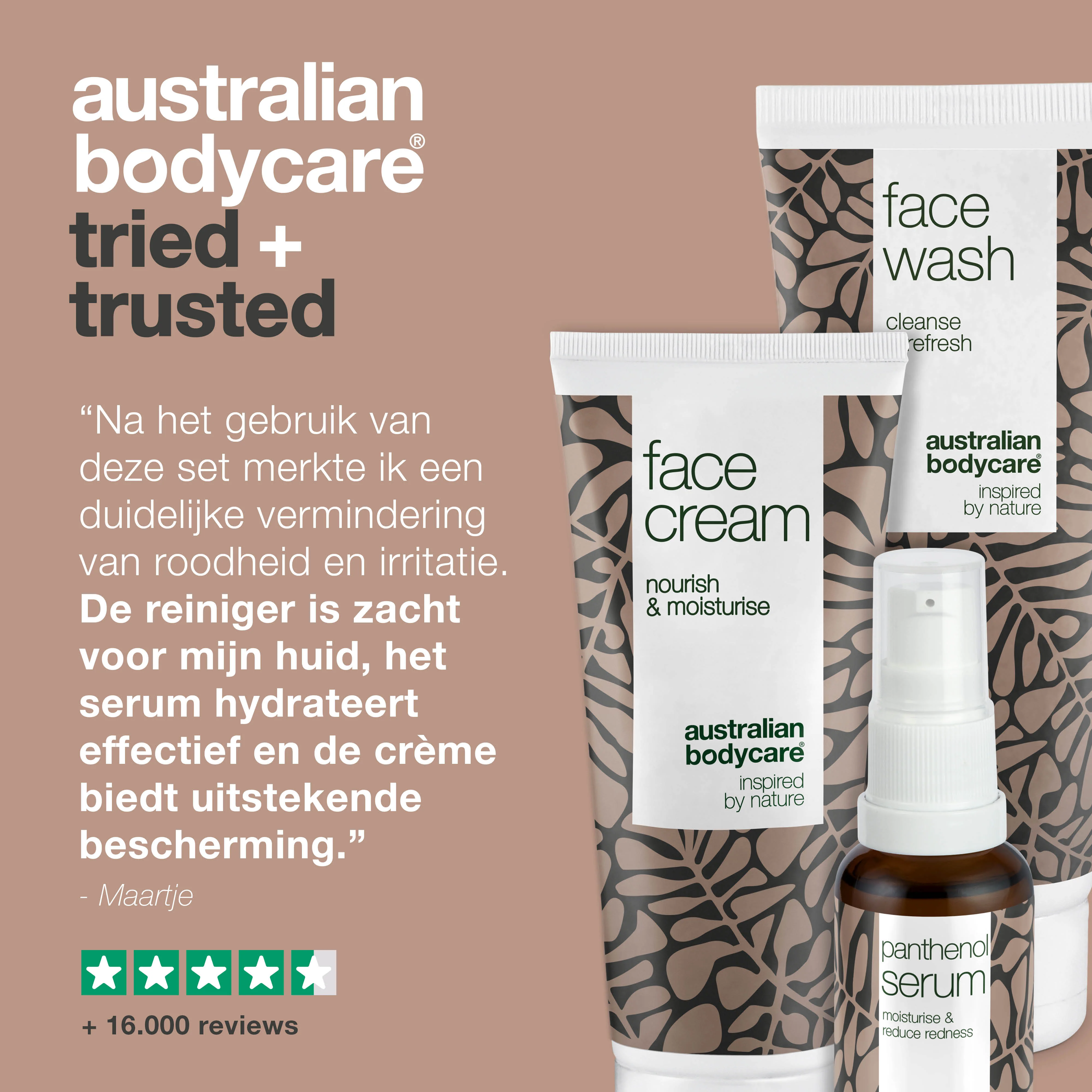 Pakket voor de verzorging van roodheid & gevoelige huid en bij rosacea — 3 verzachtende producten kunnen gebruikt worden bij rosacea: reiniger, B5 serum & crème - Image 5