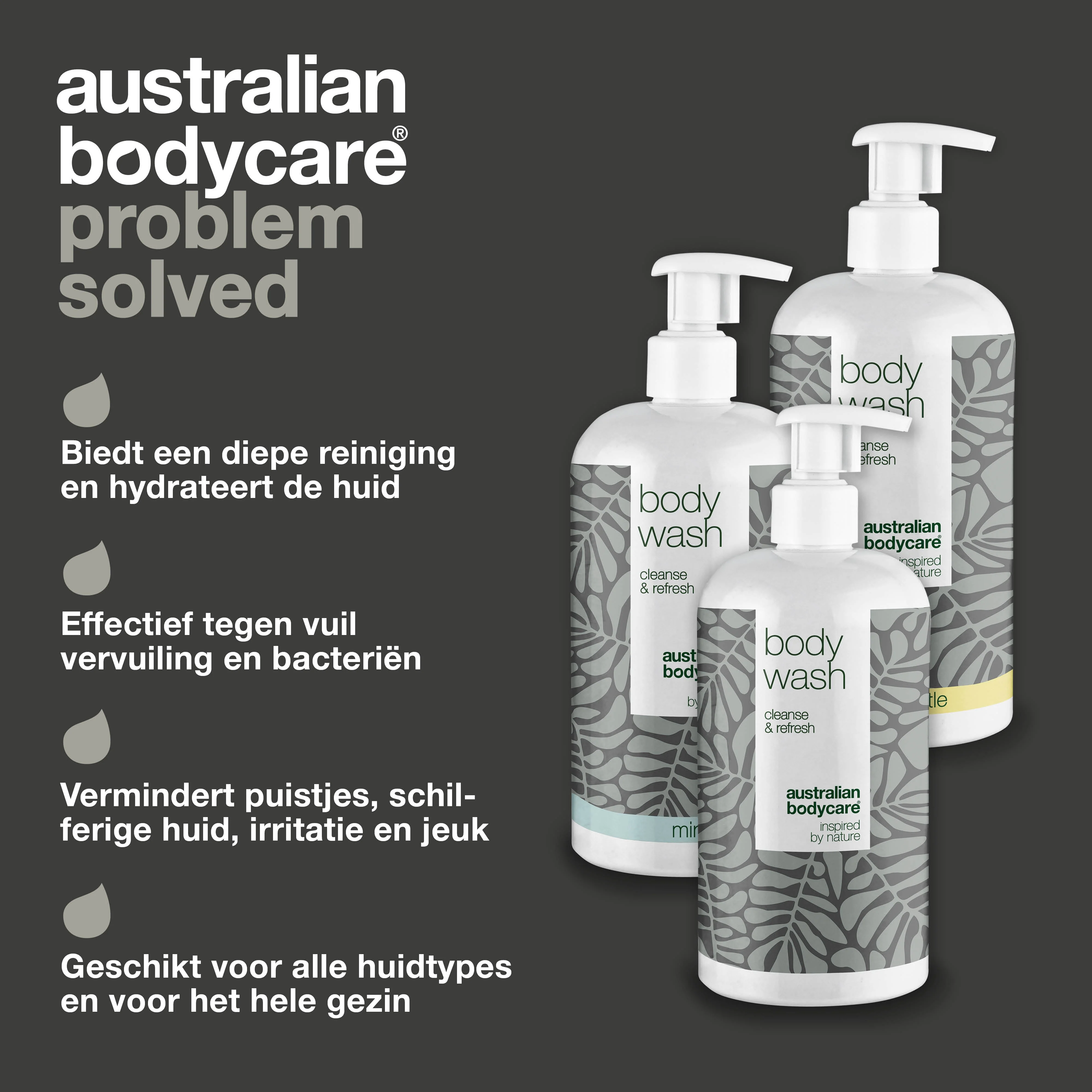 3 Douchegel - pakketaanbieding — Pakketaanbieding met 3 body wash (500 ml): Tea Tree Olie, Lemon Myrtle & Mint - Image 3