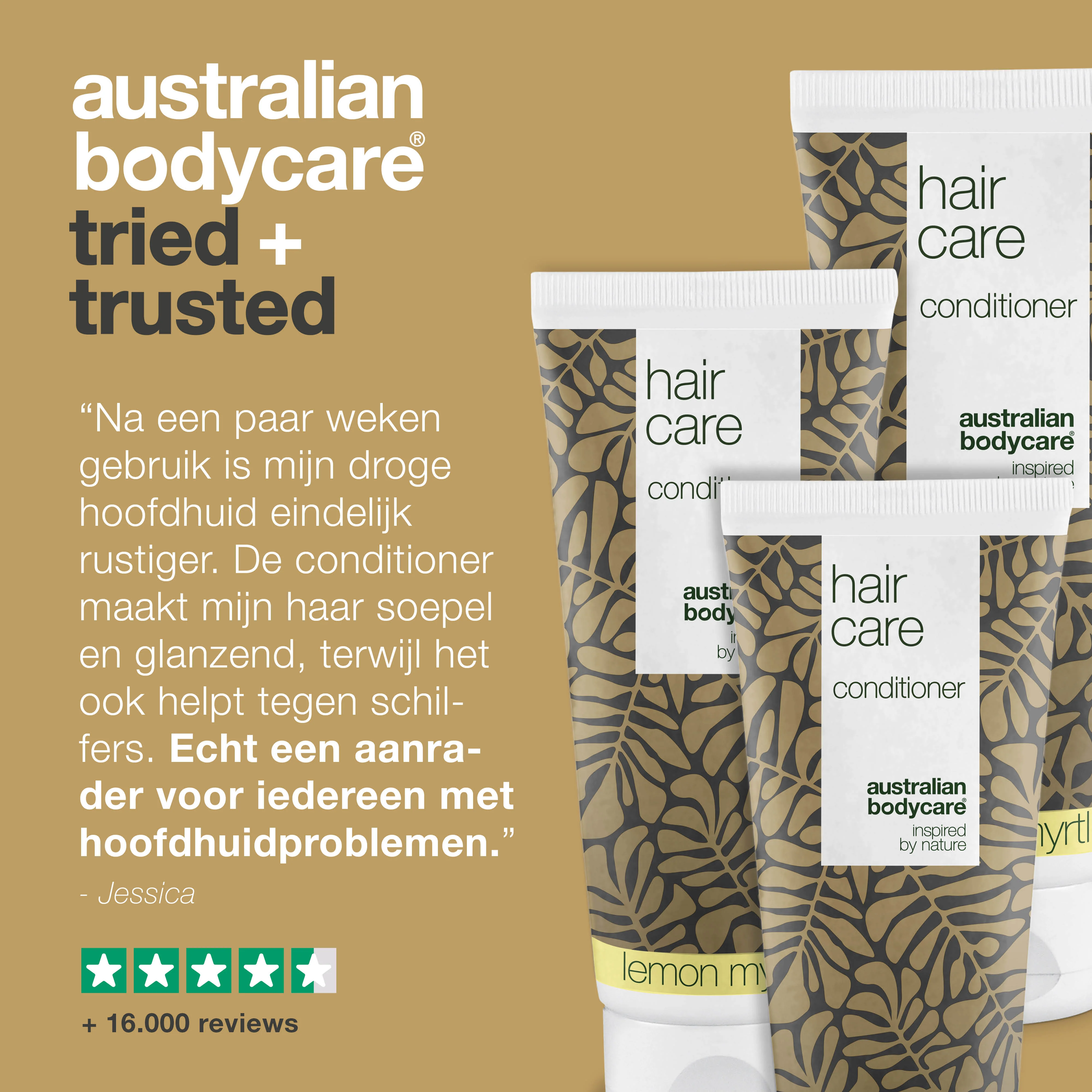 3 Hair Care balsam - pakketaanbieding — Pakketaanbieding met 3 conditioners (200 ml): Tea Tree Olie & Lemon Myrtle - Image 5