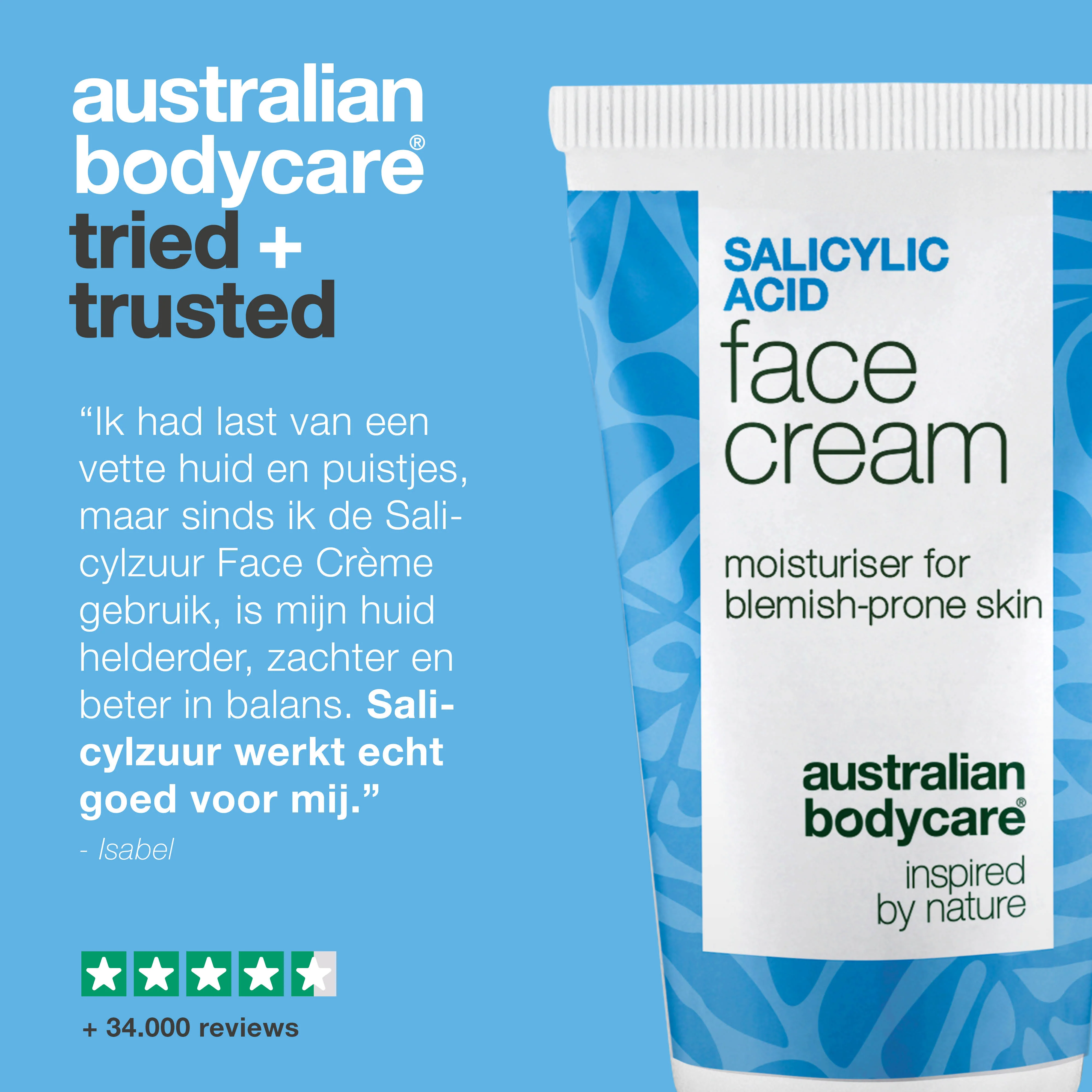 Gezichtscrème met salicylzuur tegen puistjes en mee-eters — Lichte, niet-vette moisturizer met salicylzuur voor een vette en onzuivere huid – reinigt poriën en vermindert talg. - Image 5