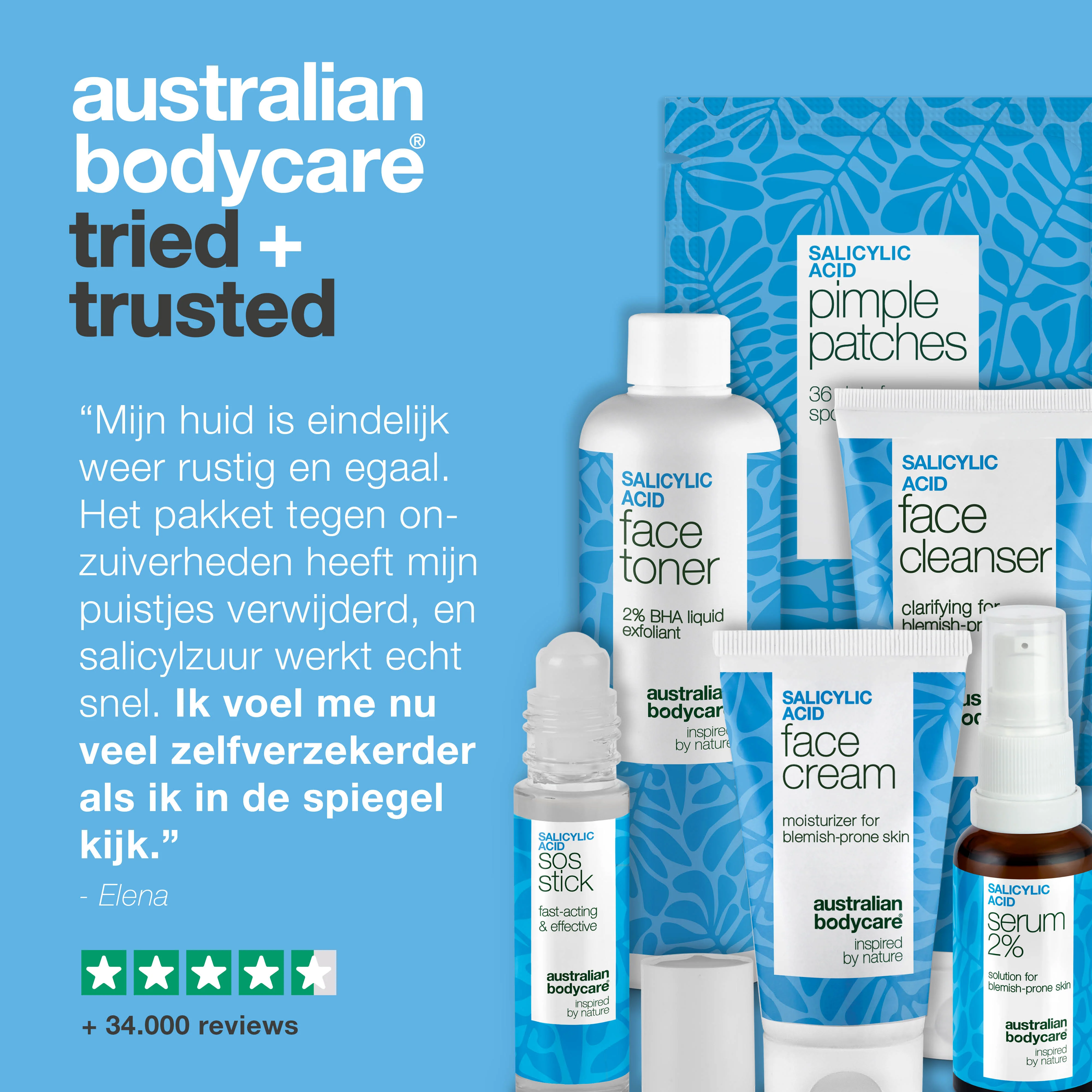 Pakket tegen puistjes & onzuivere huid – salicylzuur — Set voor puistjes en onzuivere huid. Zorgt voor een egale huid en vermindert roodheid effectief. Rijk aan actief salicylzuur. - Image 5