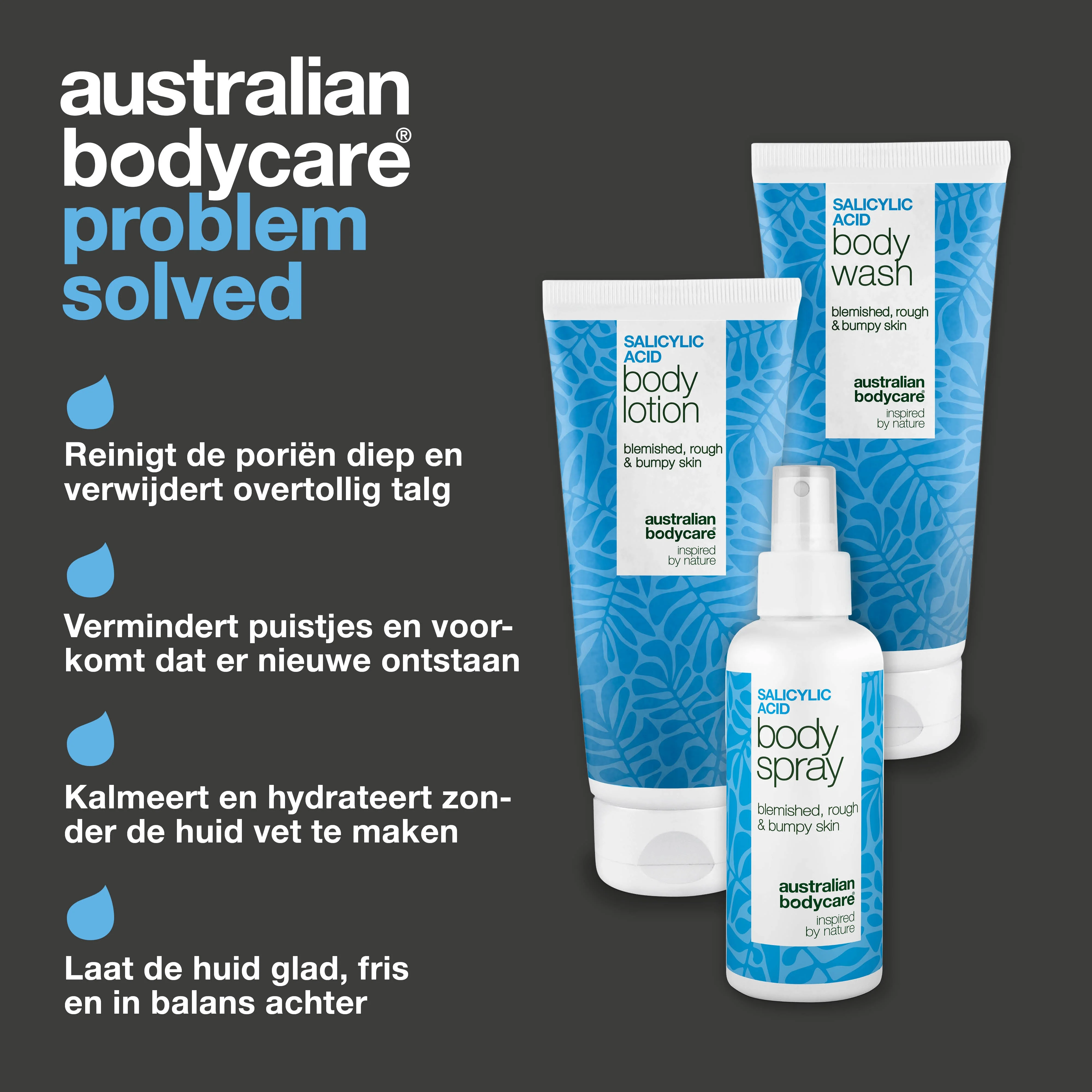 Lichaamsverzorgingsset tegen puistjes – schone en gladde huid — Verzorgingsset tegen puistjes en onzuiverheden. Reinigt poriën diep met salicylzuur, niacinamide en zink voor een gladdere huid. - Image 3