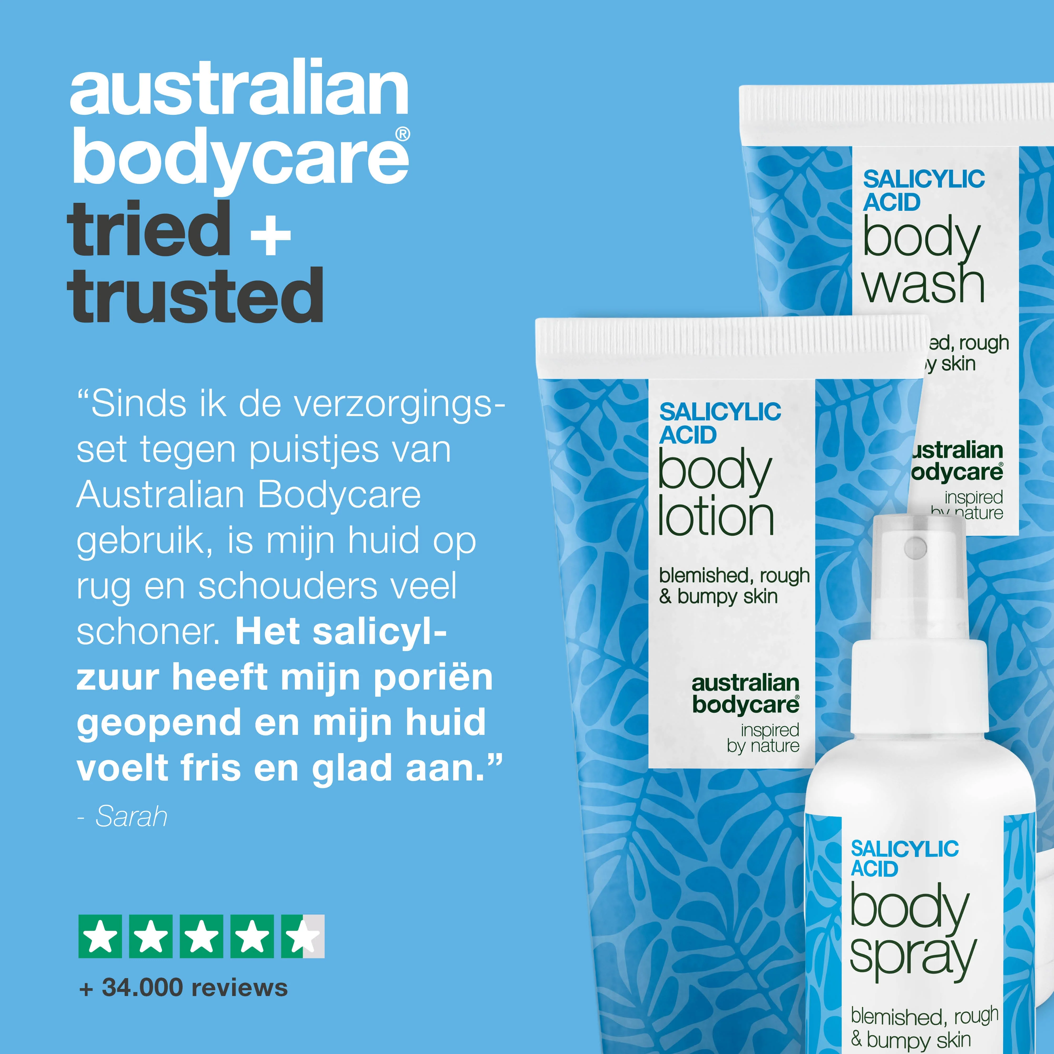 Lichaamsverzorgingsset tegen puistjes – schone en gladde huid — Verzorgingsset tegen puistjes en onzuiverheden. Reinigt poriën diep met salicylzuur, niacinamide en zink voor een gladdere huid. - Image 5