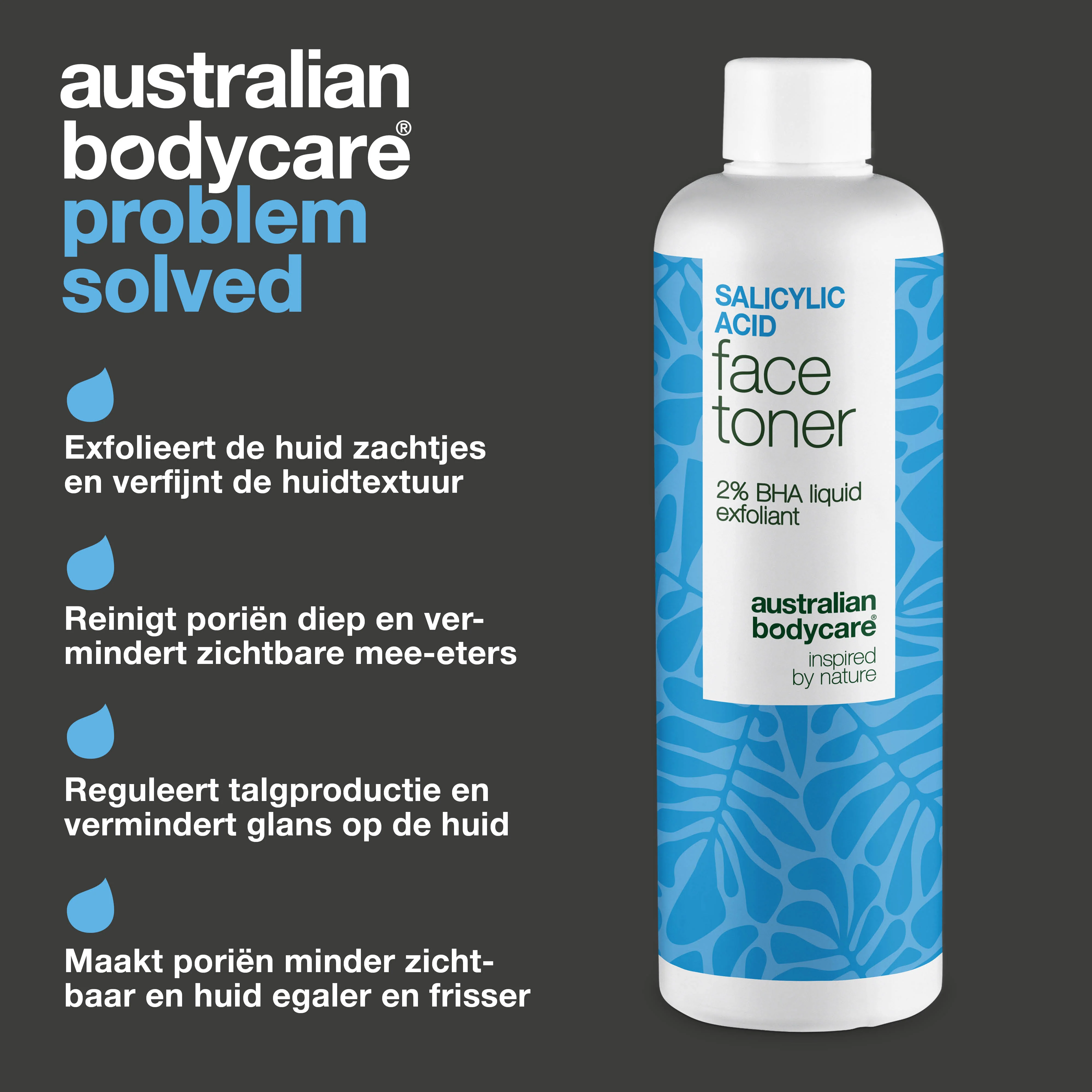 Salicylzuur-toner voor puistjes en vergrote poriën — Salicylzuur-exfoliant reinigt poriën, vermindert puistjes en verfijnt de huidstructuur. Perfect voor de dagelijkse verzorging. - Image 3