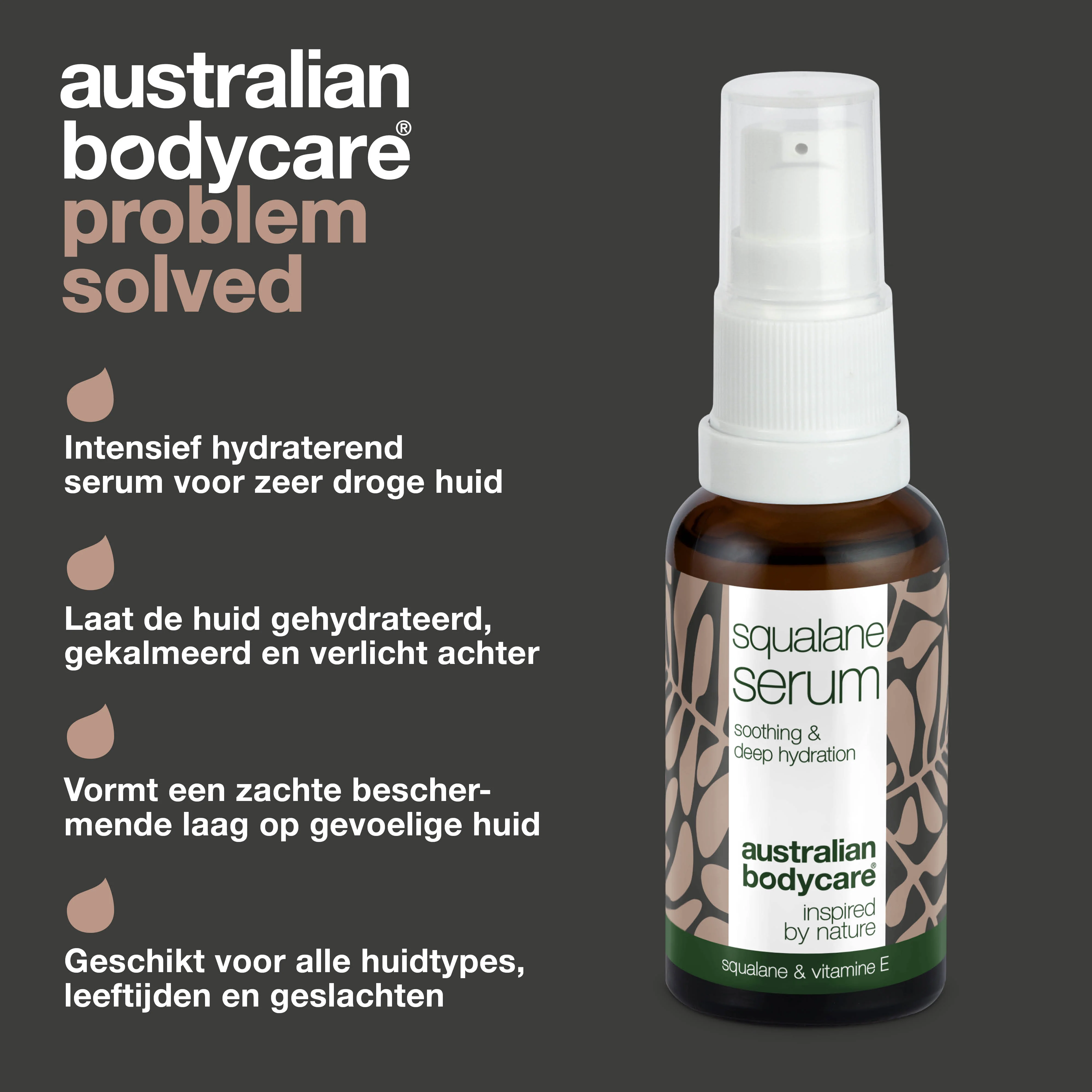 Hydraterend gezichtsserum met Squalane & Vitamine E — Squalane & Vitamine E voeden en hydrateren de droge huid. Lichtgewicht serum dat snel intrekt en de huid zacht en soepel maakt. - Image 3