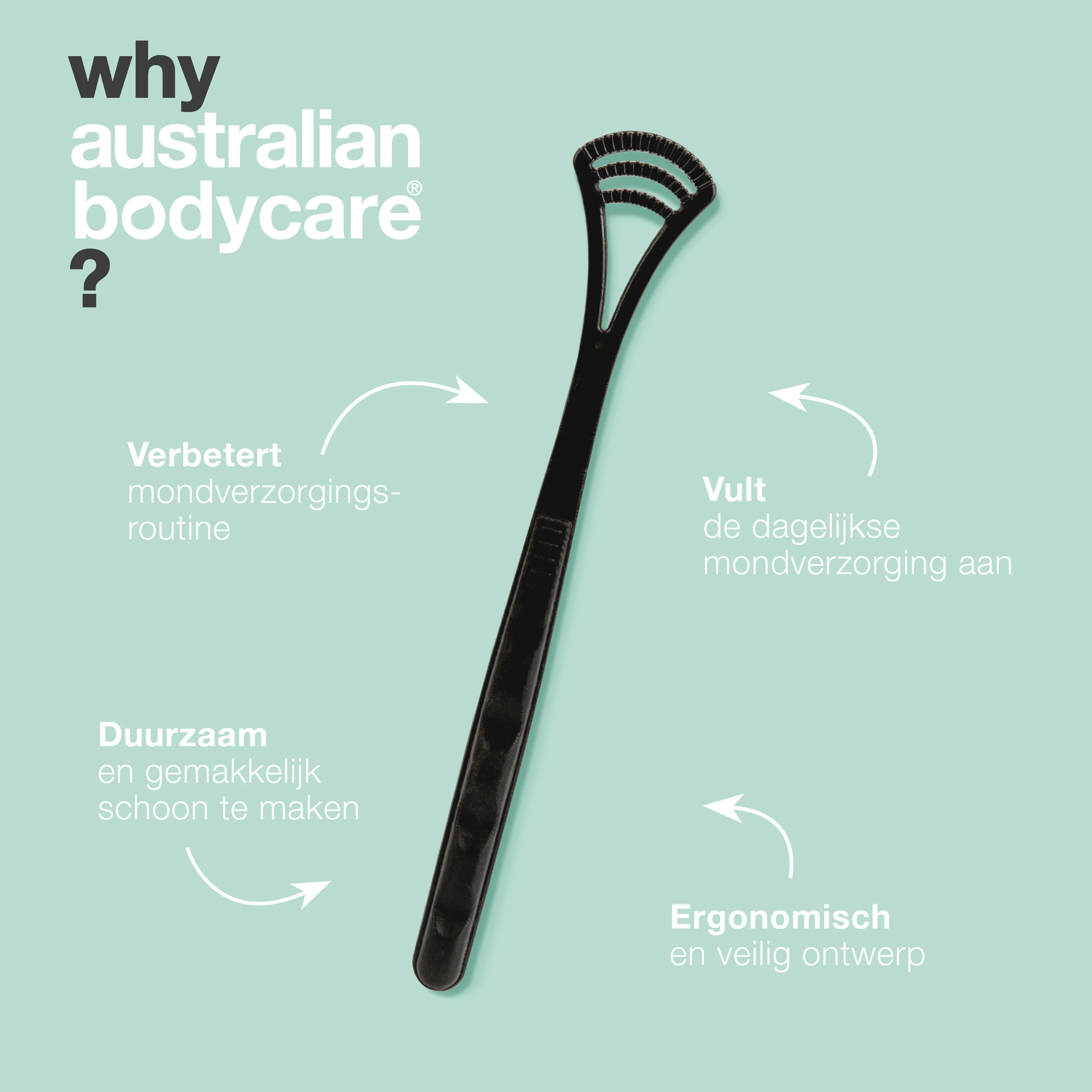 Tongschraper voor de verzorging van tandplak en bacteriën in de mond — Reinigt de tong en vermindert de kans op een slechte adem - Image 4